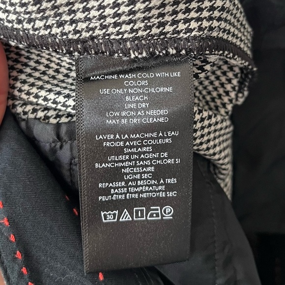 Maeve by Anthropologie Essential Slim Kick Flare Pant Houndstooth Black Size 10 - Picture 11 of 12